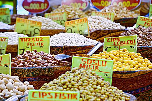 新鲜,豆,户外市场,伊斯坦布尔,土耳其