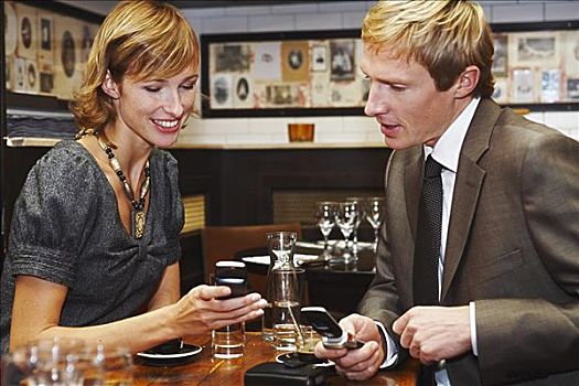 伴侣,手机,咖啡