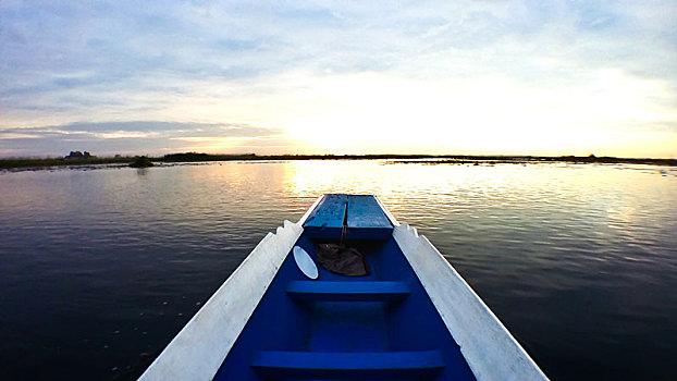 小船,湖,泰国