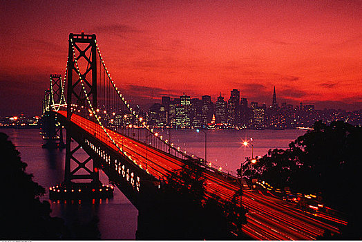 旧金山,夜晚,加利福尼亚,美国