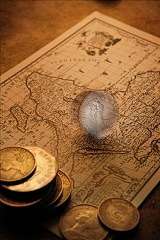 硬币,地图