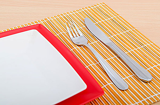 桌面布置,刀,叉子