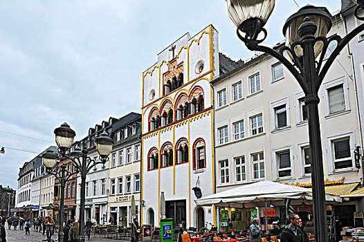 中间,早,哥特式,住宅建筑,莱茵兰普法尔茨州,德国,欧洲