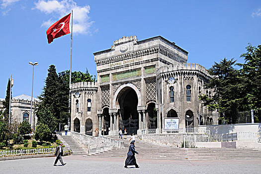 大门,大学,老城,伊斯坦布尔,土耳其,欧洲