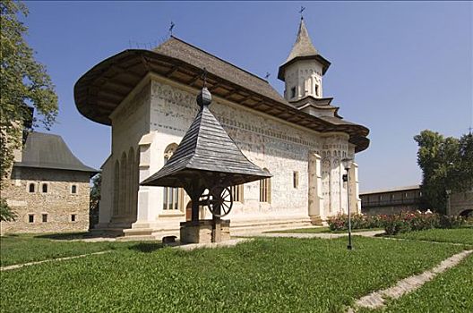 寺院,世界遗产,南,布科维纳,摩尔达维亚,罗马尼亚,欧洲