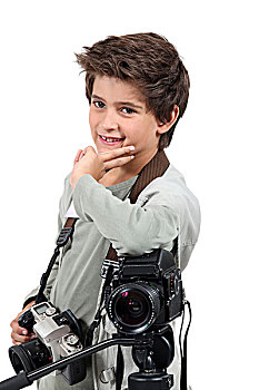 小男孩,衣服,摄影师