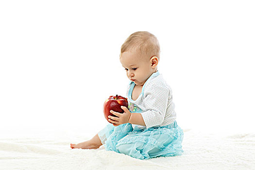 甜,小,婴儿,苹果