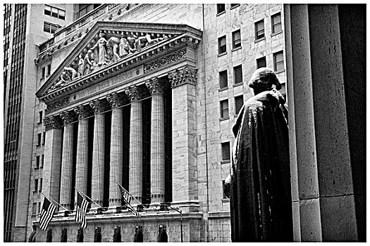 华尔街,证券交易所,联邦,国家,纪念,金融区,纽约