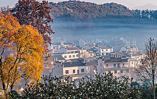 江西省婺源县石城村居民住宅乡村建筑景观