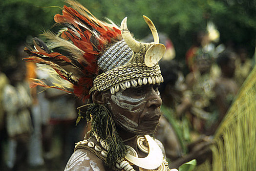 巴布亚新几内亚,河,女人,传统服饰