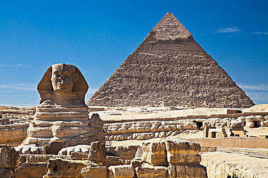 卡夫拉金字塔,卡夫拉,狮身人面像,墓地,吉萨金字塔,高原,开罗附近,埃及