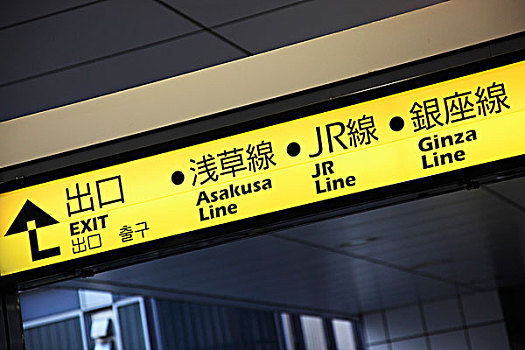 火车站,标识,浅草,日本