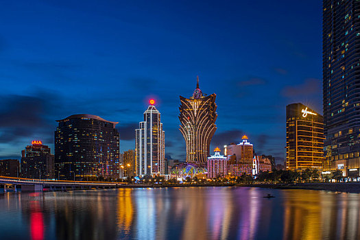 澳门葡京湾夜景