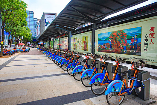 海曙,自行车,车棚,公用设施,公用自行车,共享,设施,交通,单车,公共交通