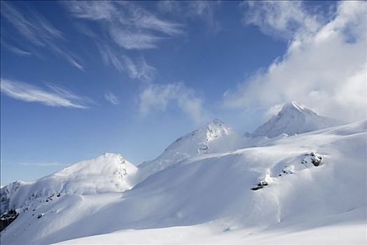 云,上方,原生态,冬季风景,阿尔卑斯山