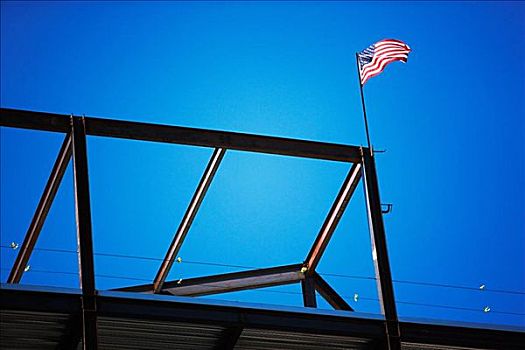 美国国旗,建筑,框架