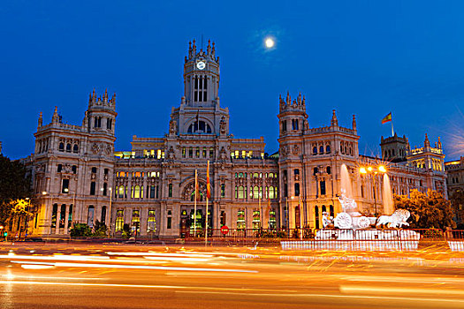 宫殿,西贝列斯广场,马德里,西班牙,欧洲