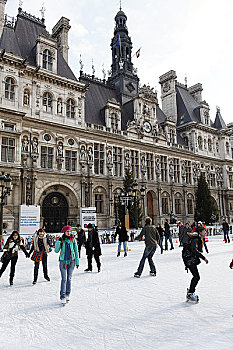 滑冰,德威饭店,巴黎四区,巴黎,法兰西岛,法国