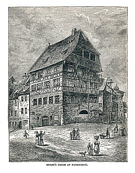 房子,纽伦堡,1893年,艺术家,未知