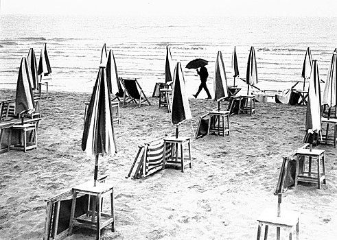 海滩,雨,70年代,精准,地点,未知,德国,欧洲