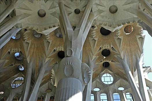 拱形,神圣家族教堂,建筑师,安东尼高迪,巴塞罗那,加泰罗尼亚,西班牙