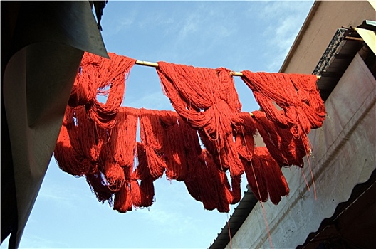 马拉喀什,红色,毛织品,弄干