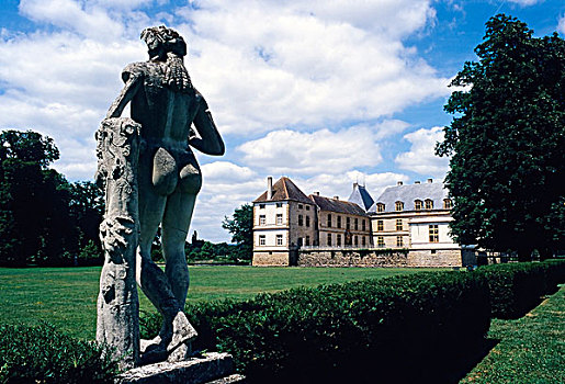 宫殿,花园,勃艮第,卢瓦尔河,法国,欧洲