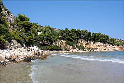 海滩,阿洛尼索斯岛,希腊