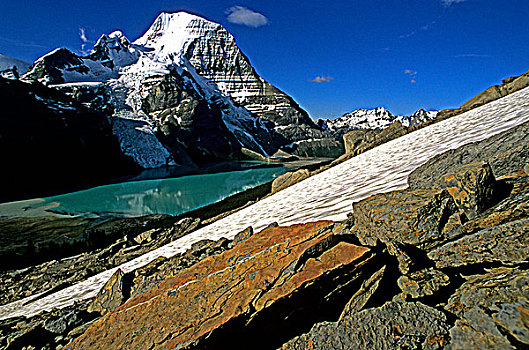 罗布森山,冰山,湖,罗布森山省立公园,不列颠哥伦比亚省,加拿大