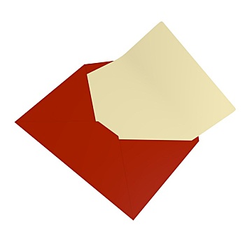 红色,信封,留白,信,图像