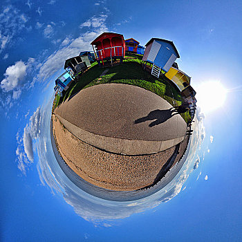 海滩小屋,海岸,小,星球