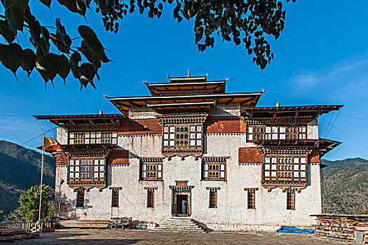 宗派寺院,要塞,地区,喜马拉雅山,不丹,亚洲