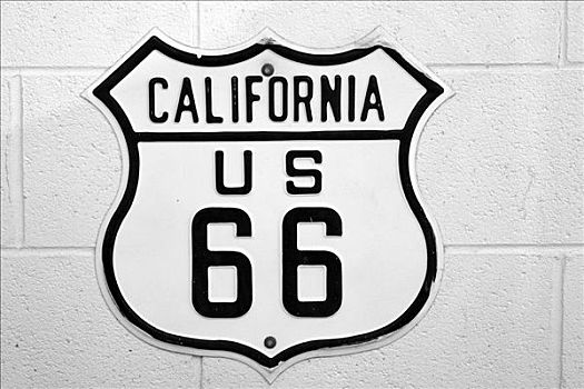 标识,历史,66号公路,加利福尼亚,美国