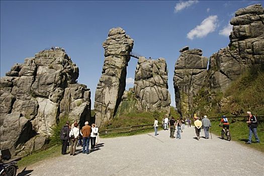 岩石构造,靠近,北莱茵威斯特伐利亚,德国,欧洲