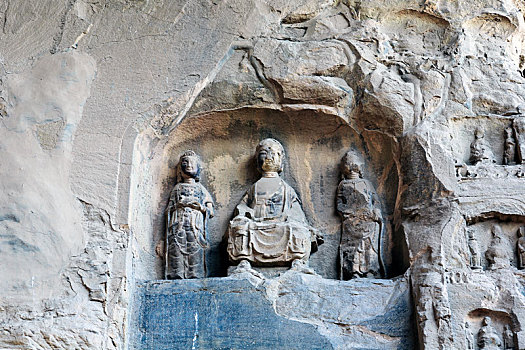 中国河南省巩义石窟寺石窟,始凿于北魏,重点文保单位