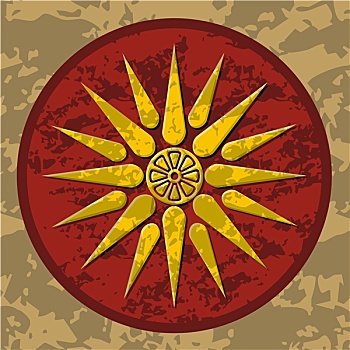 马其顿,象征,彩色