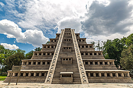 壁龛金字塔,塔欣,墨西哥,古建筑,世界公园,微缩景观