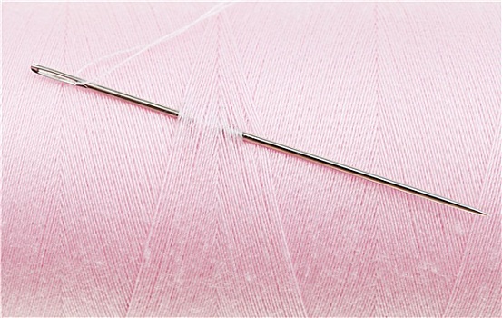 缝纫针,粉色,线,线轴