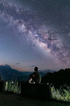 仰望星空图片