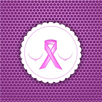 乳腺癌,意识,粉色,丝带