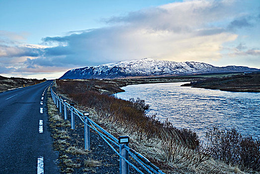 冰岛,金色,圆,道路,国家公园,西南方