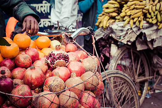 小贩,销售,水果,泰米尔,加德满都,尼泊尔