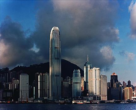 香港,早晨,中心,顶峰,星,渡轮,车站,九龙