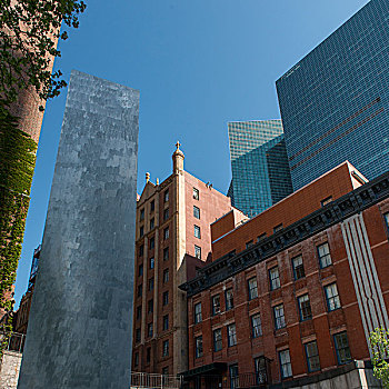 仰视,建筑,市中心,曼哈顿,纽约,美国