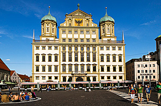 市政厅,奥格斯堡,巴伐利亚,德国,欧洲