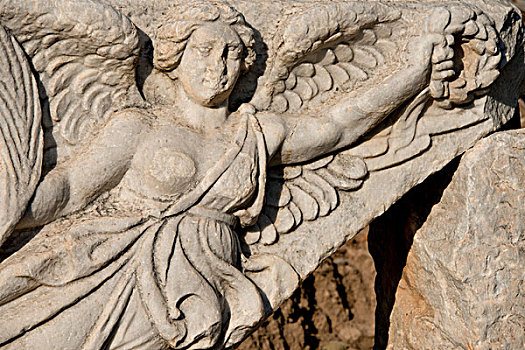 土耳其,库萨达斯,以弗所,大理石,雕刻,胜利女神,女神,运动,大幅,尺寸