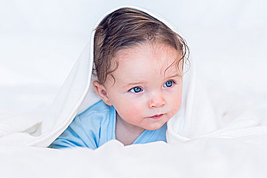 婴儿,遮盖,毯子