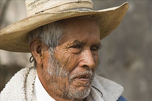 老人,肖像,矿物质,省,瓜纳华托,墨西哥
