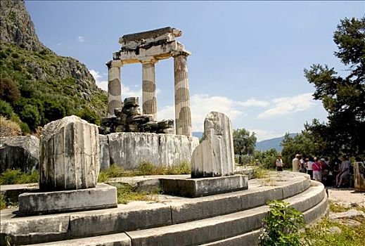 圆形建筑物,庙宇,特尔斐城,希腊