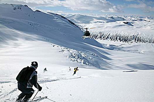 滑雪,海岸,不列颠哥伦比亚省,加拿大